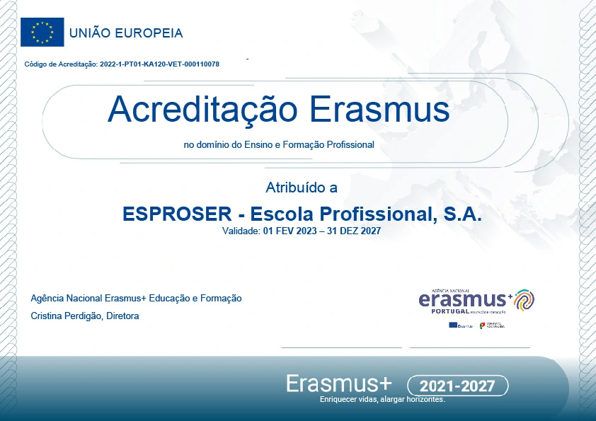 Certificado ERASMUS+ ESPROSER