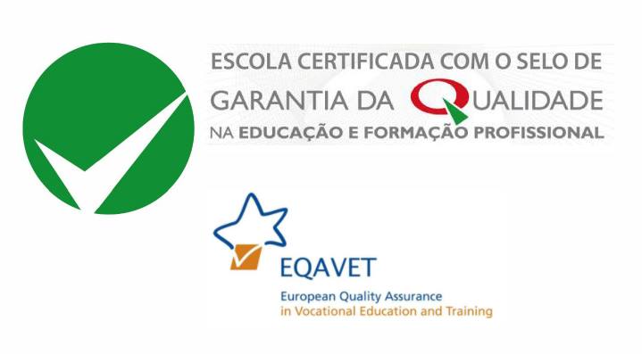 Escola Certificada com o Selo de Garantia da Qualidade na Educação e Formação Profissional.