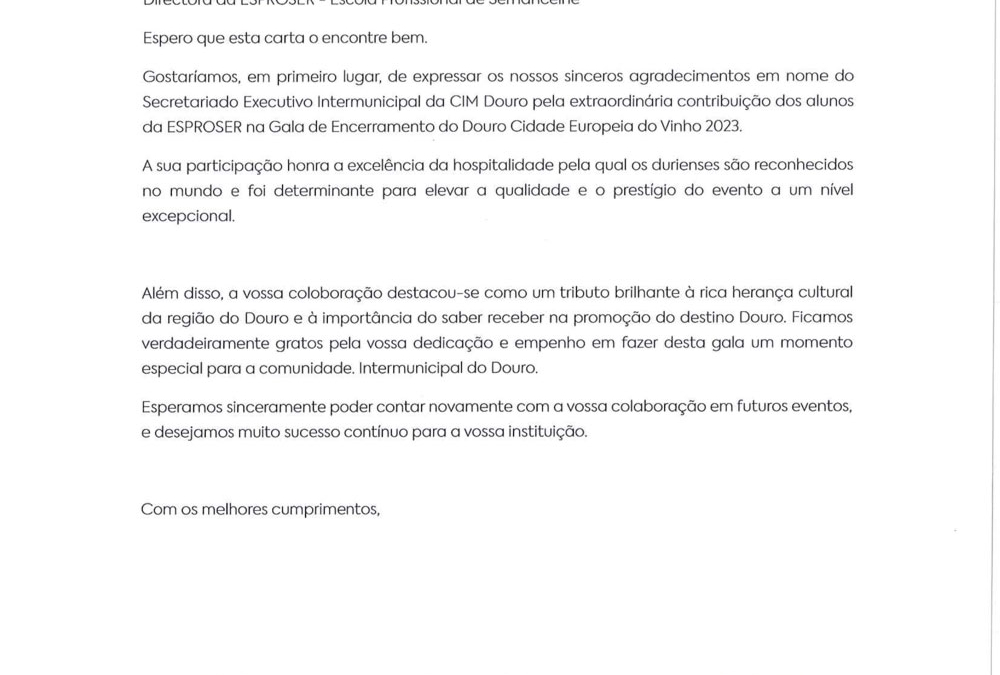 Gala de Encerramento do Douro Cidade Europeia do Vinho 2023