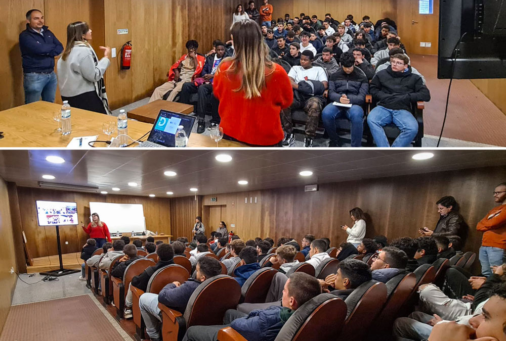 Sessões de apresentação dos concursos “Apps for Goods” e “F1 in Schools 2024”.