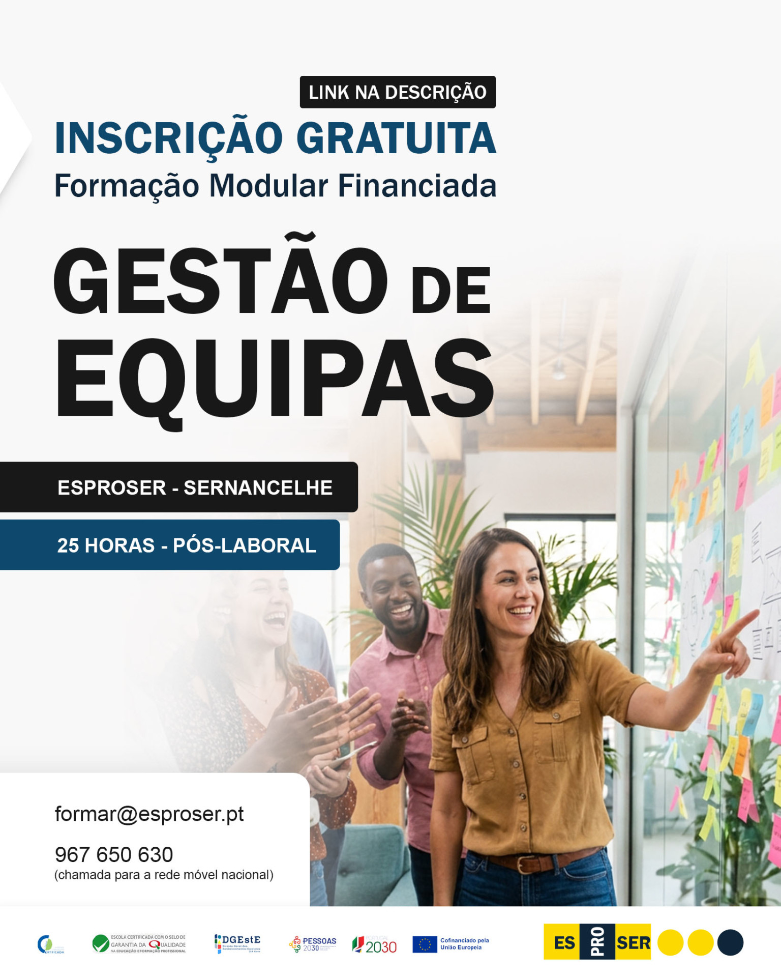 Formação Modular Certificada de "Gestão de Equipas"