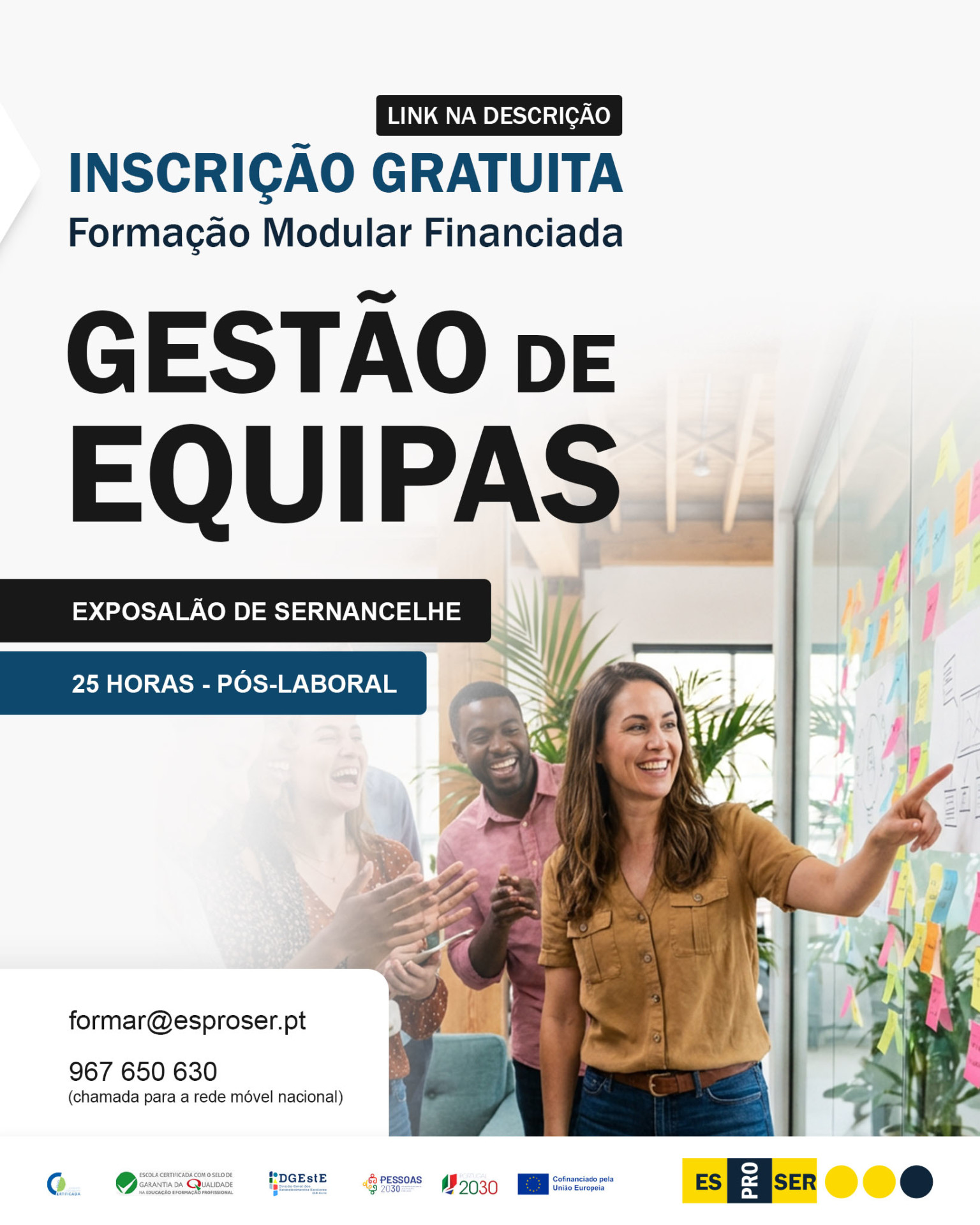 Formação Modular Certificada de "Gestão de Equipas"